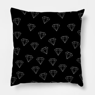 diamond face mask / black face shield Pillow