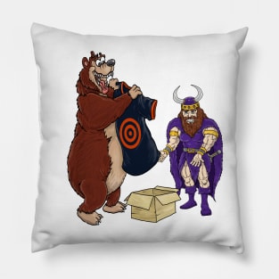 Minnesota Vikings Fans - Kings of the North vs Target Practice Cubbies Pillow