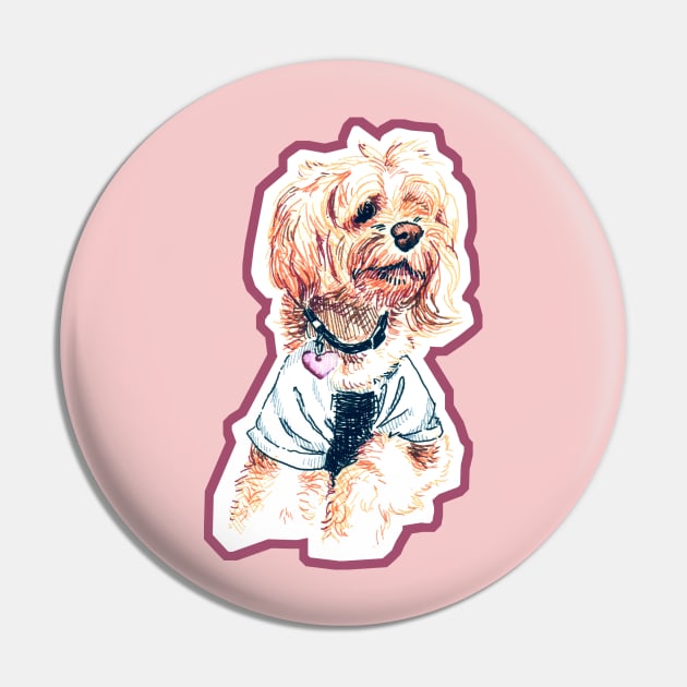 Pretty in Pink Pup Pin by srw110