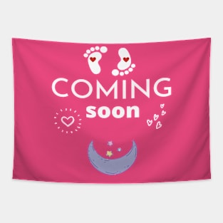 baby coming soon pregnancy gift idea for new moms Tapestry