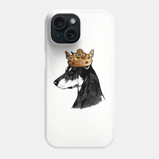 German Pinscher Dog King Queen Wearing Crown Phone Case