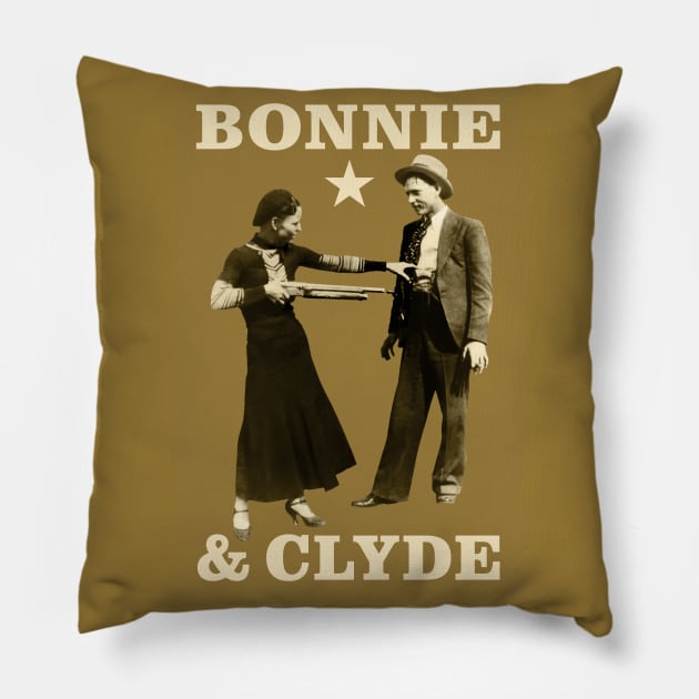 Bonnie & Clyde Pillow by PLAYDIGITAL2020