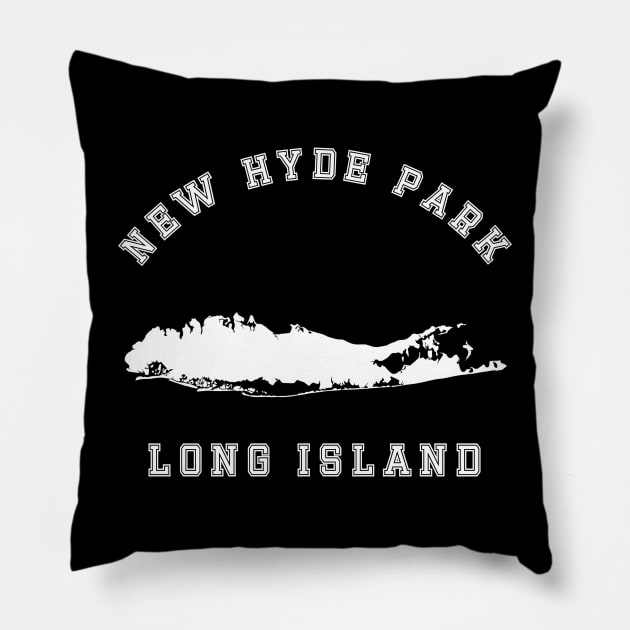 New Hyde Park Long Island (Dark Colors) Pillow by Proud Town Tees