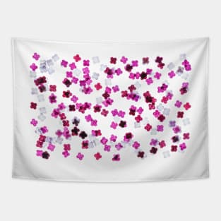 Flower pink petals isolated on white background Tapestry