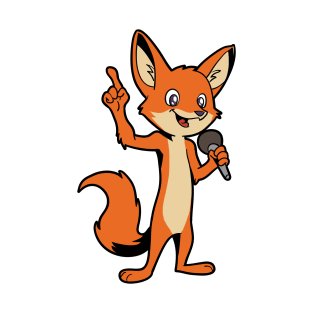 Singing vixen with microphone - fox T-Shirt