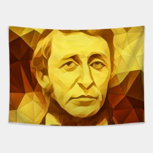 Henry David Thoreau Golden Portrait | Henry David Thoreau Artwork 11 Tapestry