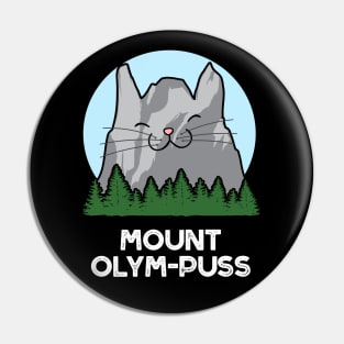 Mount Olym-puss Funny Kitty Cat Mountain Pun Pin