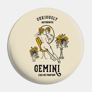 Gemini Eau De Parfum: Curisouly Authentic" Cool Zodiac Art Pin