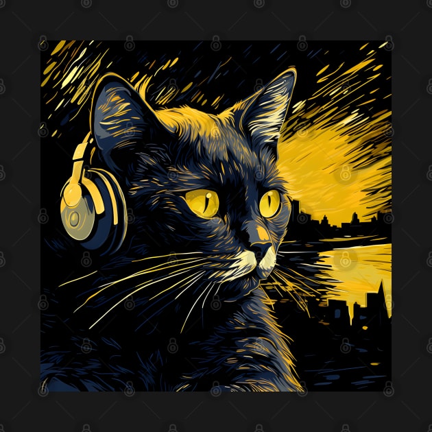 Cool Music lover cat by VisionDesigner