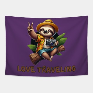 traveling sloth Tapestry