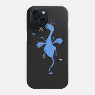 Flap your wings in the flower rain - blue Phone Case