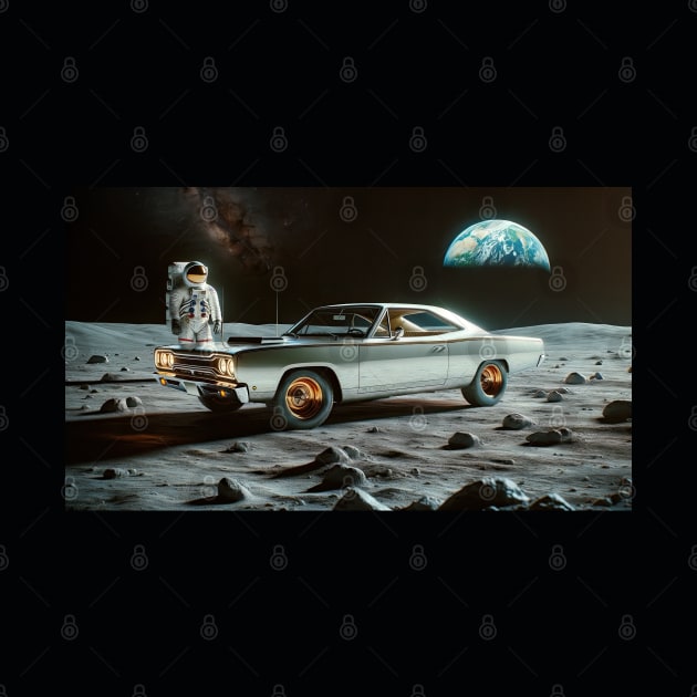 1968 Plymouth Road Runner on the Moon by NebulaWave