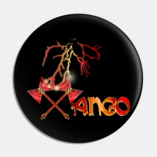 Xango - double thunder Axe monogram w Lightning Bolt Pin