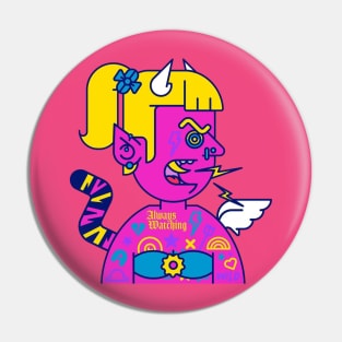 girl devil viking Pin