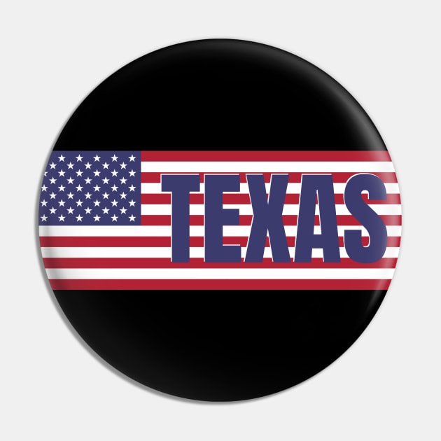 Texas State in American Flag Pin by aybe7elf