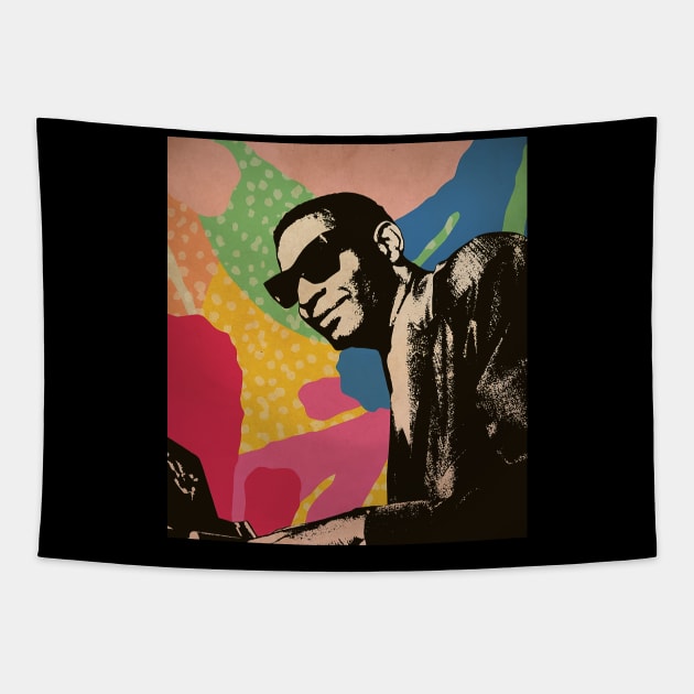 Vintage Poster - Ray Charles Style Tapestry by Pickle Pickle