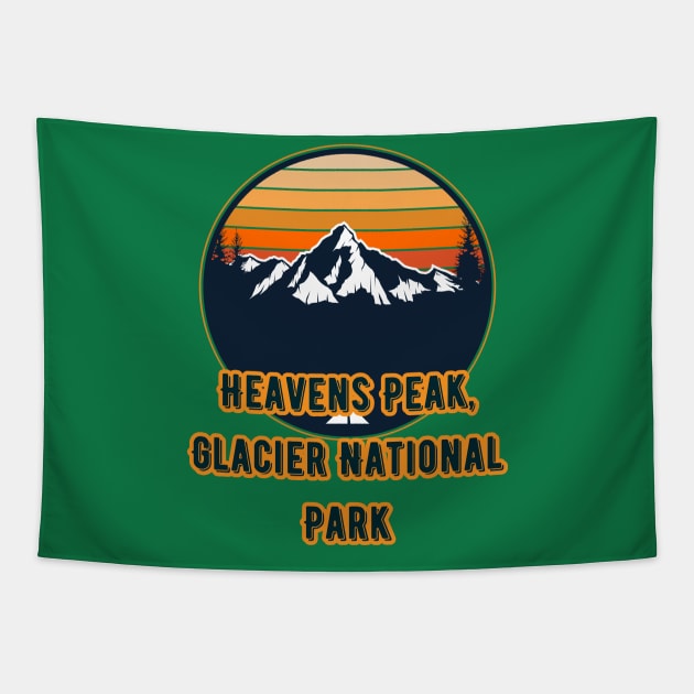 Heavens Peak, Glacier National Park Tapestry by Canada Cities