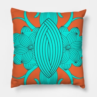 Abstract Doodle Flower Pillow