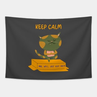 Keep Calm and, well, Just Keep Calm 0031 Tapestry