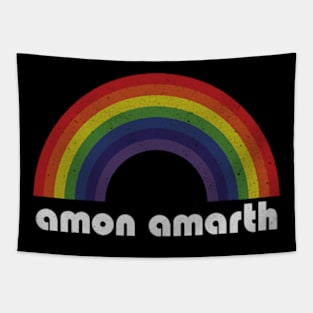 Amon Amarth / Vintage Rainbow Design // Fan Art Design Tapestry