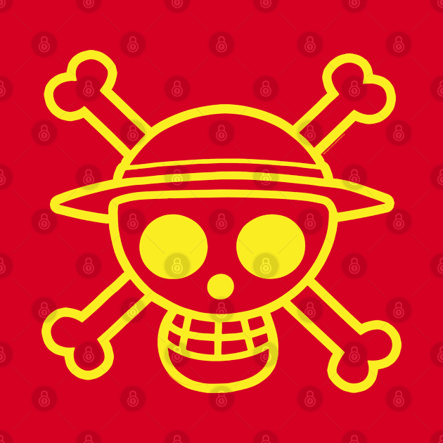 LUFFY - Skull & Bones - line by ROBZILLA