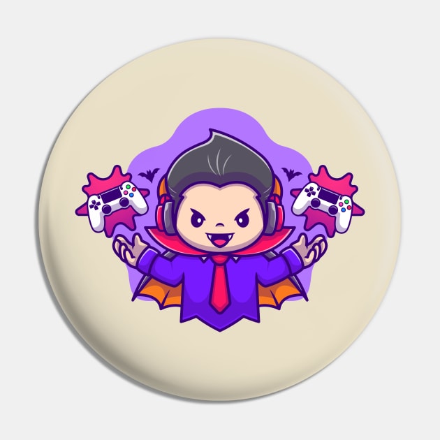 Cute Dracula Gaming Pin by Catalyst Labs