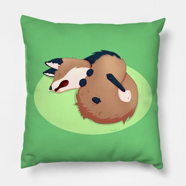 Sleepy Fox Pillow by Ashdoun