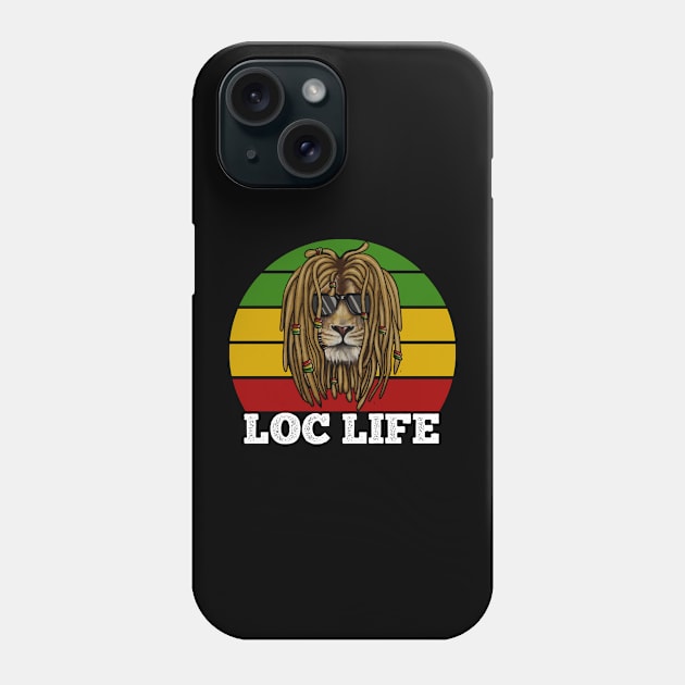 African Rasta Lion, Loc Life, Jamaica Phone Case by dukito