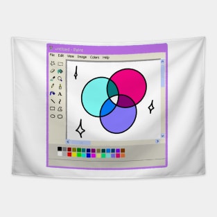 Funky shapes ms paint drawing Tapestry