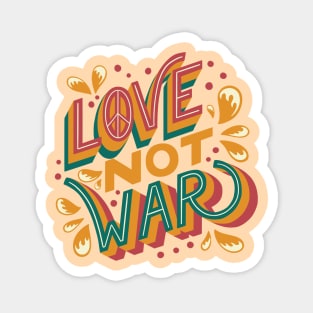 Love Not War, Flower Power Protest Magnet