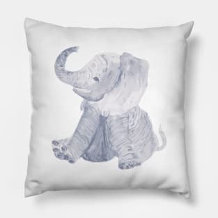 Watercolor Elephant Pillow