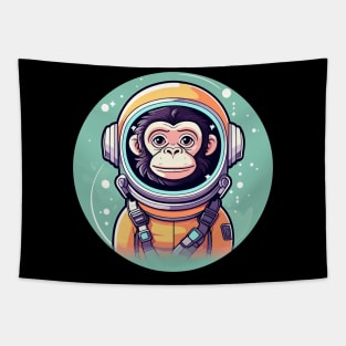 Monkey Ape Astronaut Illustration Tapestry