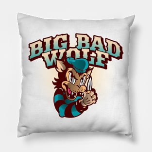 Cuphead Vintage Cartoons Big Bad Wolf Pillow