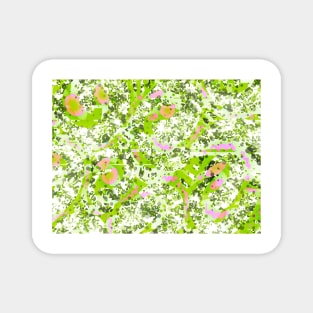 Green abstract art pouring dots effects Magnet