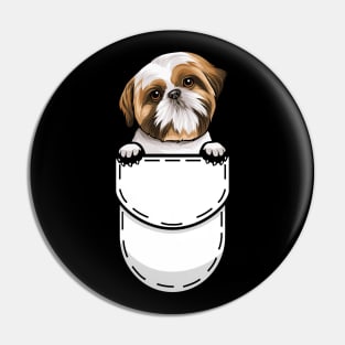 Funny Shih Tzu Pocket Dog Pin