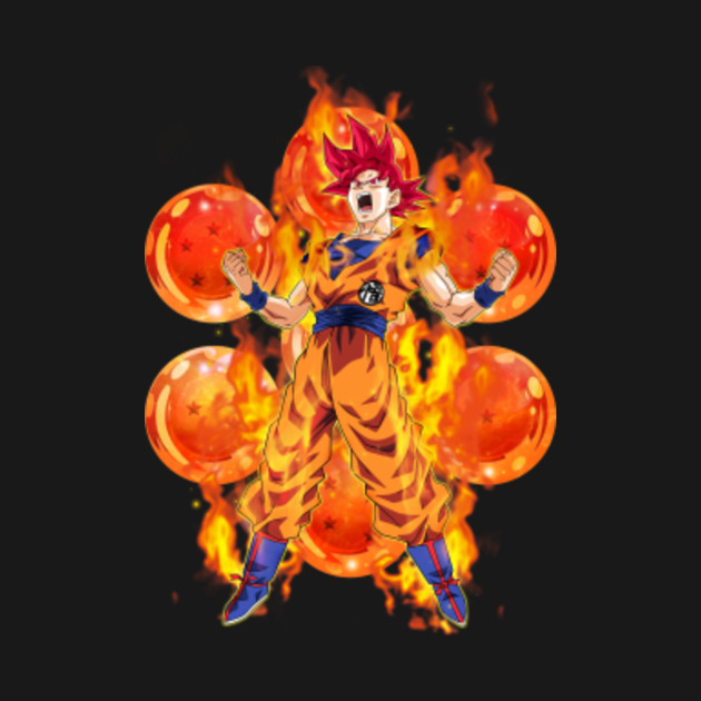 DBZ - Super Saiyan God Goku - Dragon Ball Z - Kids T-Shirt | TeePublic