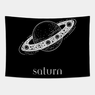 Planet Saturn-Planet Earth Tapestry