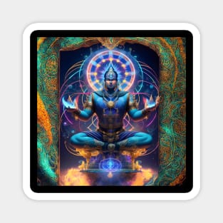 Mystical Buddah in an Ancient Portal - Ai Art Magnet