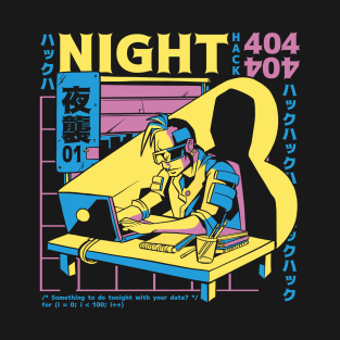 Cyberpunk Hacker Anime Boy T-Shirt