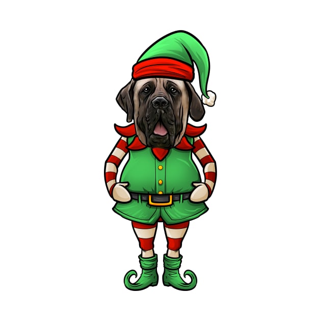 English Mastiff Christmas Elf by whyitsme