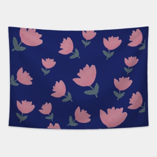 Cute Floral Pattern - Pink Watercolor Floral Tapestry