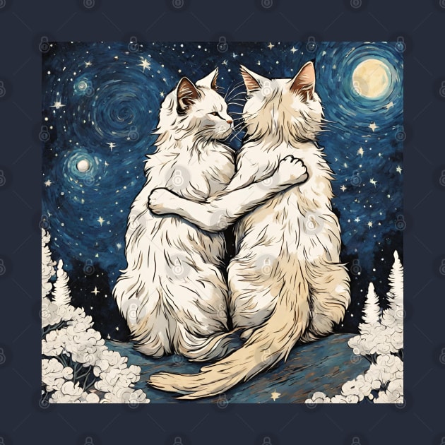 Vintage Platonic Soulmates Ragdoll Cat Best Friends Forever Relationship by wigobun