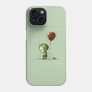 Illustration of Displeased Zombie and Balloon Phone Case