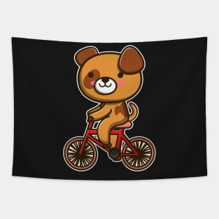 Dog Riding Bicycle Dog design gifts for women design Tapestry