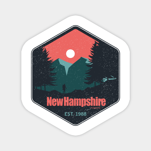 Mountain Trek New Hampshire Magnet by New Hampshire Magazine