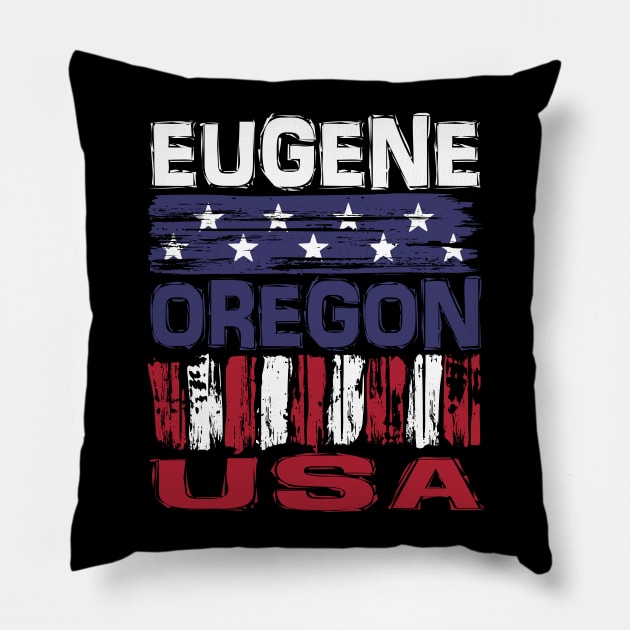 Eugene Oregon USA T-Shirt Pillow by Nerd_art