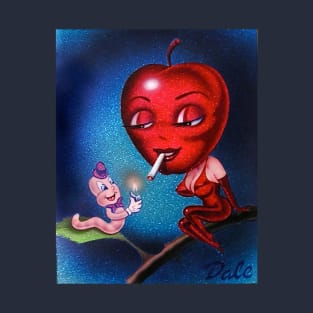 Willy the Worm meets Candy Apple Red T-Shirt