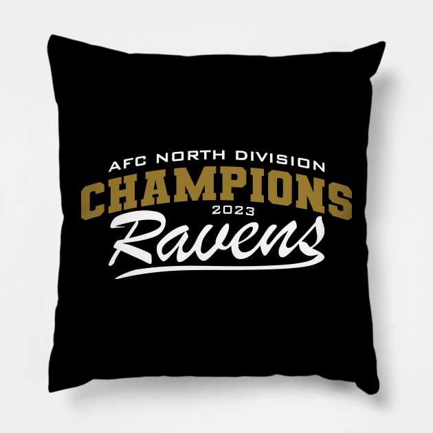 Division Champions 2023 - Ravens Pillow by Nagorniak