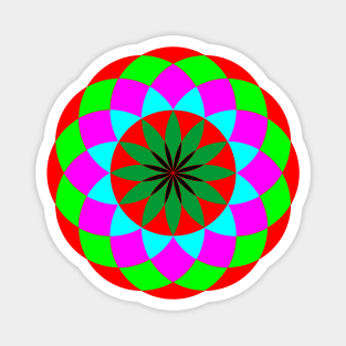 Green, red and black pattern. Magnet