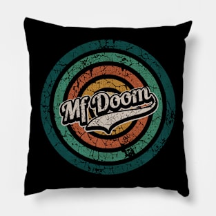 Mf Doom // Retro Circle Crack Vintage Pillow